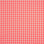 Fluorescent Coral Checks Poplin - Ribes y Casals