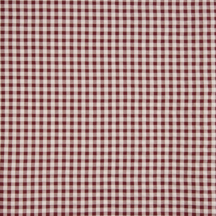 Seersucker Vichy Checks, Maroon - Ribes y Casals