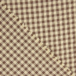 Beige and Brown Vichy Check Seersucker - Ribes y Casals