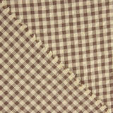 Beige and Brown Vichy Check Seersucker - Ribes y Casals