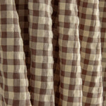 Beige and Brown Vichy Check Seersucker - Ribes y Casals