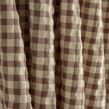 Beige and Brown Vichy Check Seersucker - Ribes y Casals