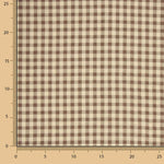 Beige and Brown Vichy Check Seersucker - Ribes y Casals