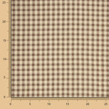 Beige and Brown Vichy Check Seersucker - Ribes y Casals