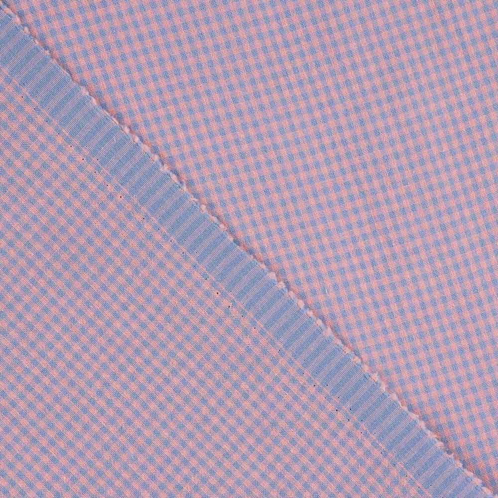 Blue and Pink Mini Checks Poplin - Ribes y Casals