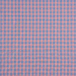 Blue and Pink Checks on Blue Seersucker Poplin - Ribes y Casals