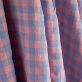 Blue and Pink Checks on Blue Seersucker Poplin - Ribes y Casals