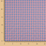 Blue and Pink Checks on Blue Seersucker Poplin - Ribes y Casals