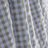 Green and Blue Gingham Checks Seersucker - Ribes y Casals
