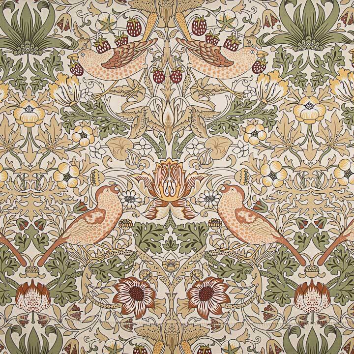 Beige ‘Bird Garden’ Cotton Canvas - Ribes y Casals