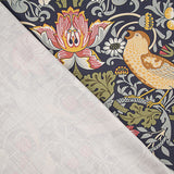 Navy Blue ‘Bird Garden’ Cotton Canvas - Ribes y Casals