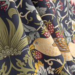 Navy Blue ‘Bird Garden’ Cotton Canvas - Ribes y Casals