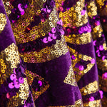 Purple Velvet Knit with Gold Sequins - Ribes y Casals