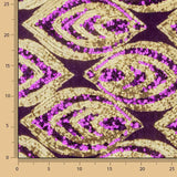 Purple Velvet Knit with Gold Sequins - Ribes y Casals