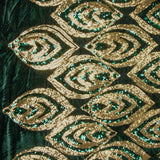 Green Velvet Knit with Gold Sequins - Ribes y Casals