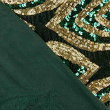 Green Velvet Knit with Gold Sequins - Ribes y Casals