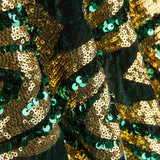 Green Velvet Knit with Gold Sequins - Ribes y Casals