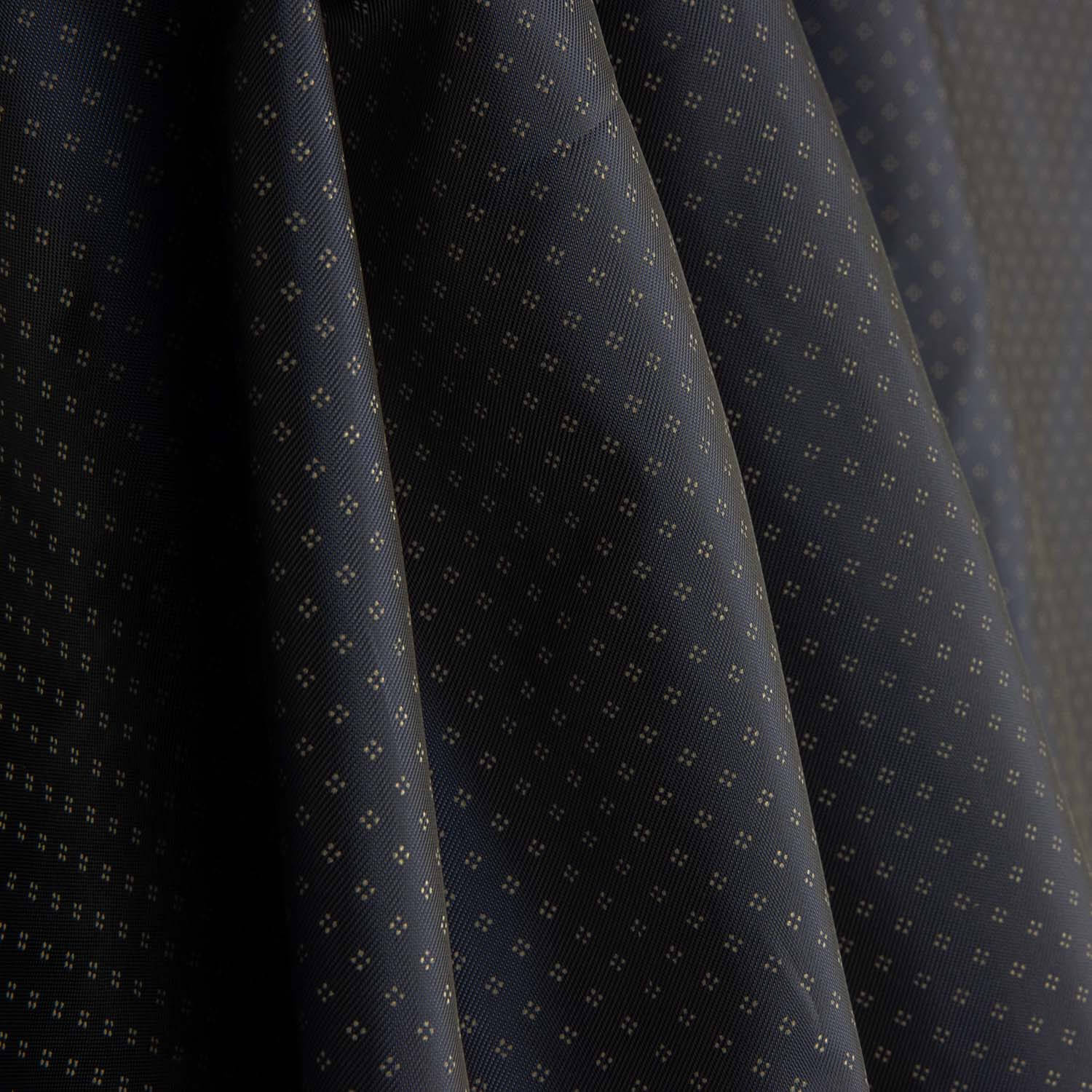 Deep Blue Polyester Lining with Tie Pattern - Ribes y Casals