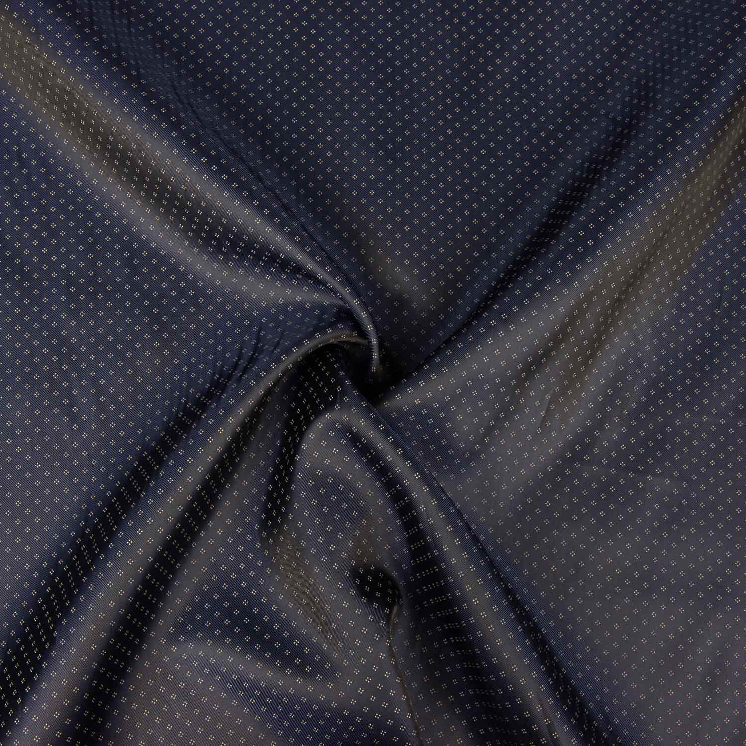 Deep Blue Polyester Lining with Tie Pattern - Ribes y Casals