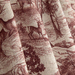 Maroon ‘Deer Forest’ Cotton Canvas - Ribes y Casals