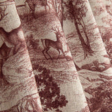 Maroon ‘Deer Forest’ Cotton Canvas - Ribes y Casals