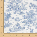 Blue Toile de Jouy Cotton Sheet - Ribes y Casals