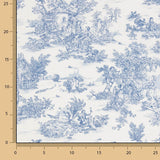 Blue Toile de Jouy Cotton Sheet - Ribes y Casals