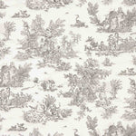 Grey Toile de Jouy cotton sheet - Ribes y Casals