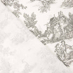 Grey Toile de Jouy cotton sheet - Ribes y Casals