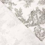 Grey Toile de Jouy cotton sheet - Ribes y Casals