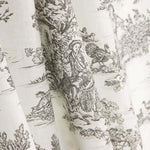 Grey Toile de Jouy cotton sheet - Ribes y Casals