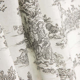 Grey Toile de Jouy cotton sheet - Ribes y Casals