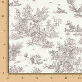 Grey Toile de Jouy cotton sheet - Ribes y Casals