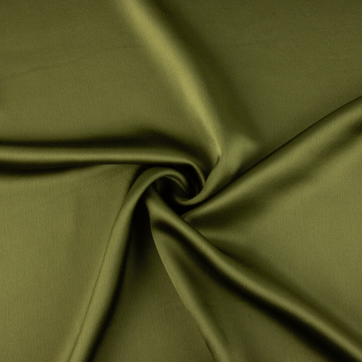 Khaki Green Satin Triacetate - Ribes y Casals