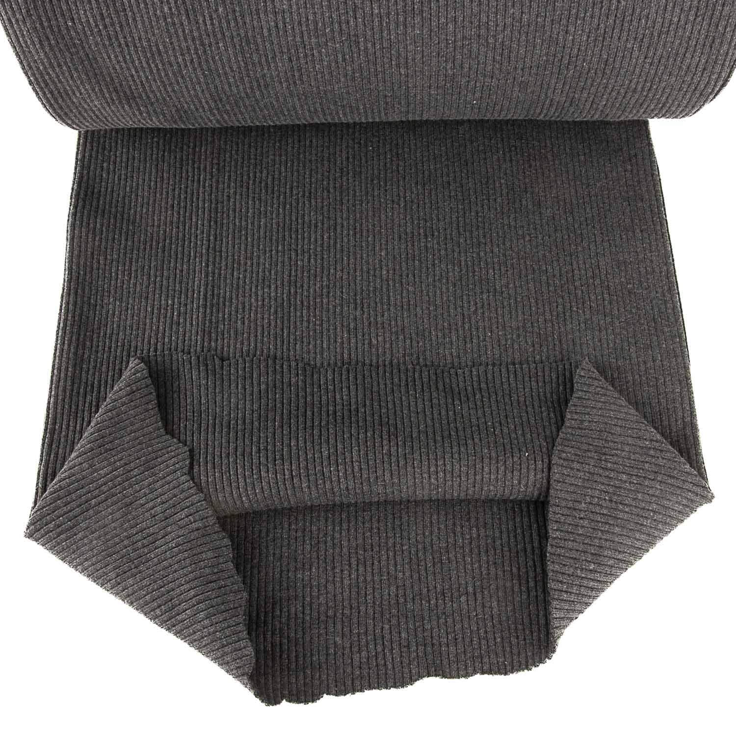 Tubular Channel Rib 3x3 Dark Grey Melange - Ribes y Casals