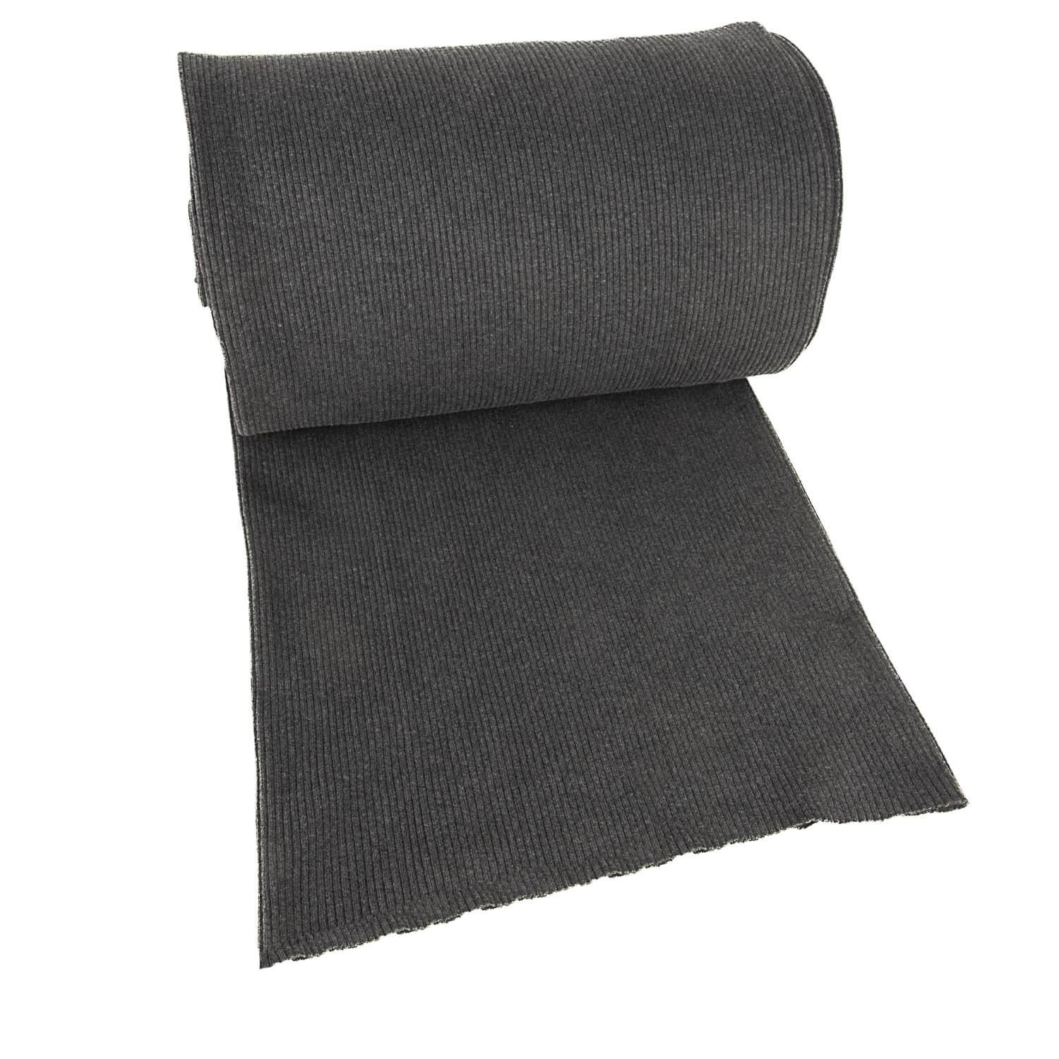 Tubular Channel Rib 3x3 Dark Grey Melange - Ribes y Casals