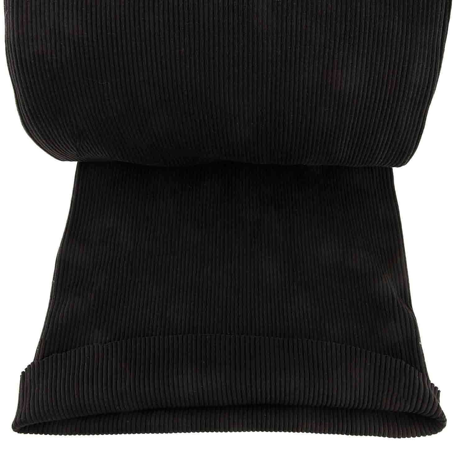 Tubular Ribbed 3x3 Black - Ribes y Casals
