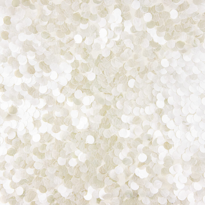 Unbleached Tulle with Mother-of-Pearl Shimmer and Petal Sequin Fabric - Ribes y Casals