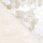 Unbleached Tulle with Mother-of-Pearl Shimmer and Petal Sequin Fabric - Ribes y Casals