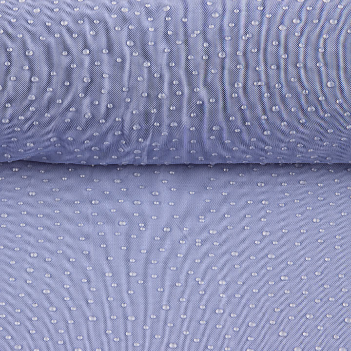 Lavender Blue Stretch Tulle with Water Drop Effect - Ribes y Casals