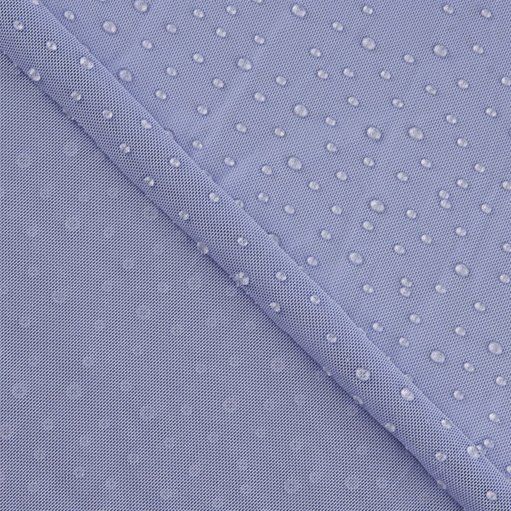 Lavender Blue Stretch Tulle with Water Drop Effect - Ribes y Casals