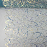 Star-Print Sequin Tulle with Blue Sequins - Ribes y Casals