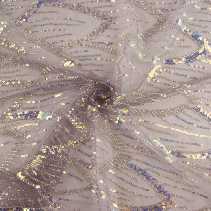 Purple Sequin Tulle Top - Ribes y Casals