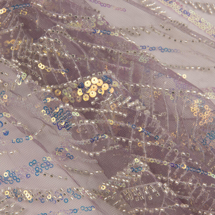 Purple Sequin Tulle Top - Ribes y Casals