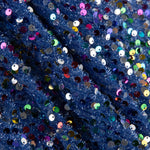 Blue Fantasy Sequin Tulle with Multicoloured Sequins - Ribes y Casals