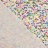 White Sequin Tulle with Multicoloured Sequins - Ribes y Casals