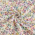 White Sequin Tulle with Multicoloured Sequins - Ribes y Casals