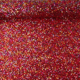 Red Fantasy Sequin Tulle with Multicoloured Sequins - Ribes y Casals