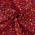 Red Fantasy Sequin Tulle with Multicoloured Sequins - Ribes y Casals