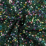 Green Fantasy Tulle with Multicoloured Sequin Fabric - Ribes y Casals